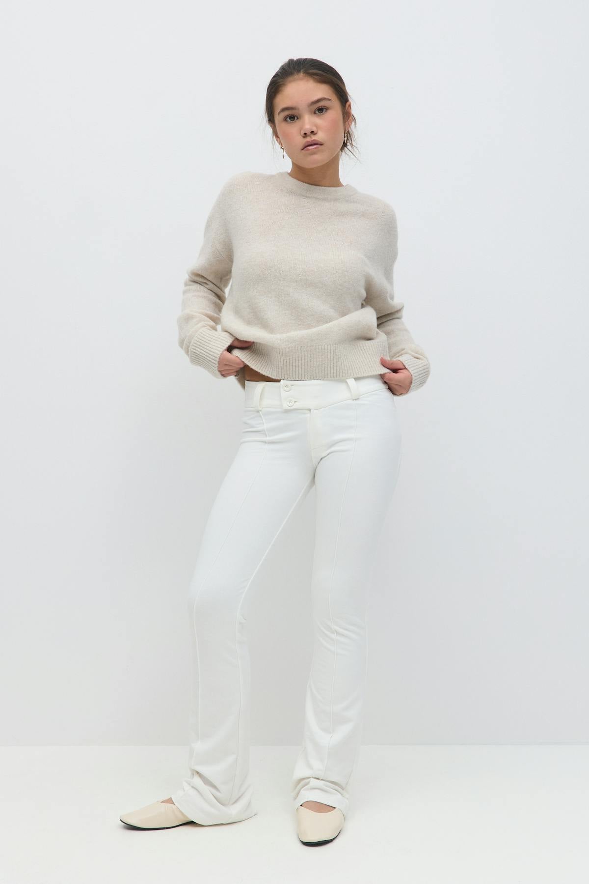 Y low flare trousers - Noir