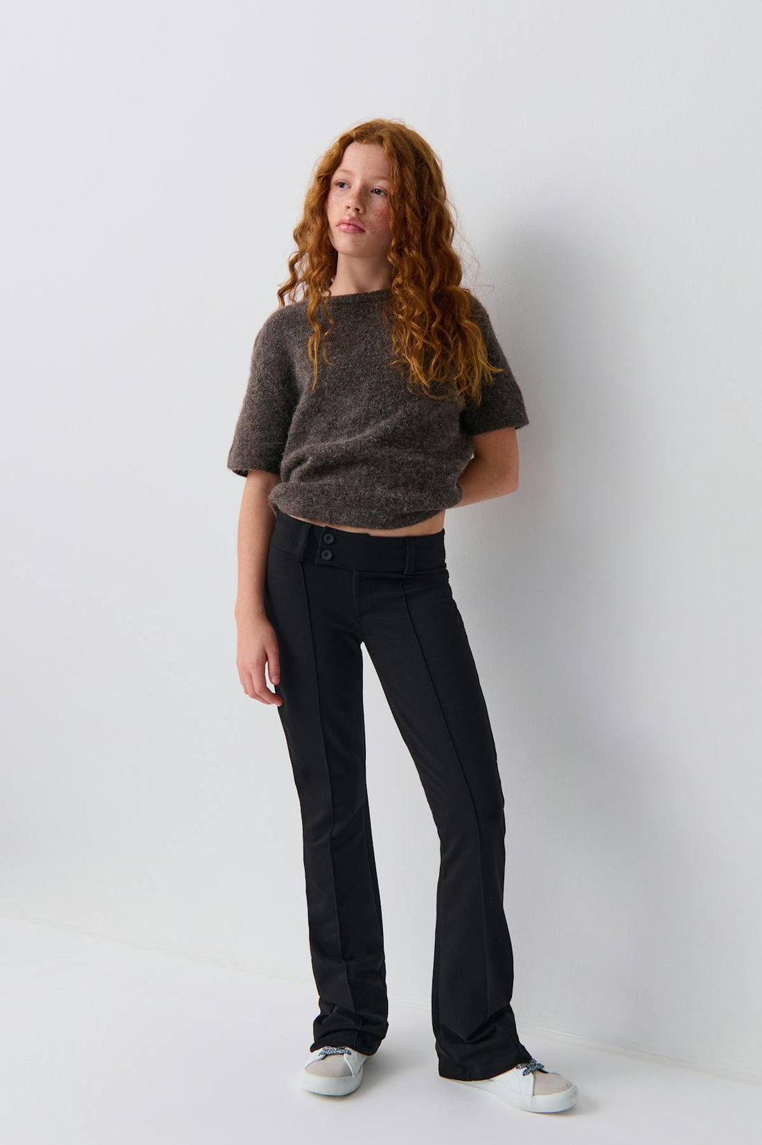 Y low flare trousers - Noir