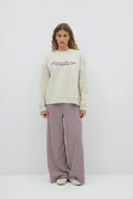 Printed sweater - Offwhite/red