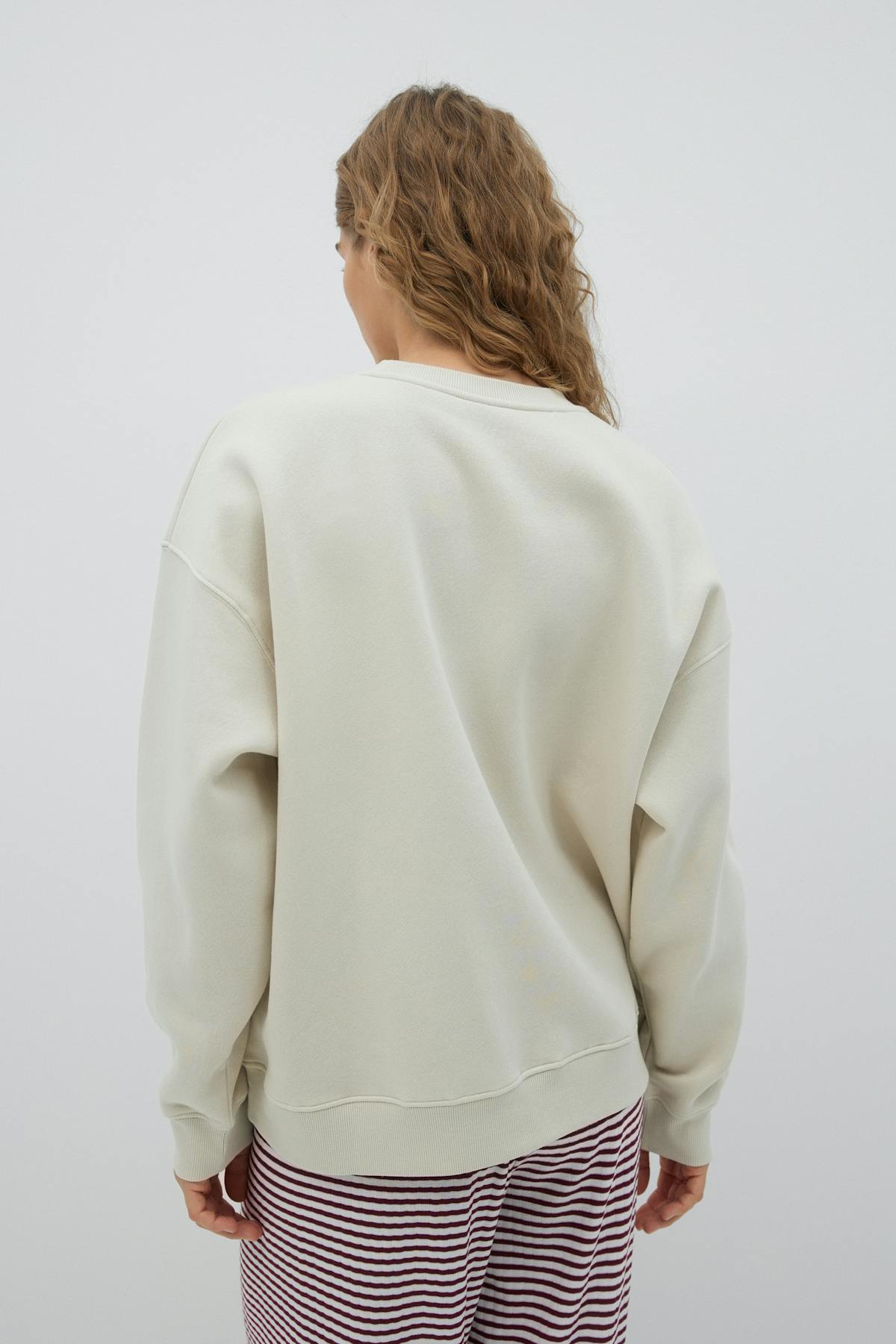 Printed sweater - Offwhite/red