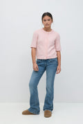 Scandi low waist bootcut jeans - Gris clair