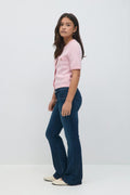 Scandi low waist bootcut jeans - Gris clair