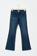 Scandi low waist bootcut jeans - Mid blue