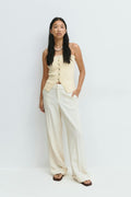 knitted tube top - Chicory coffee