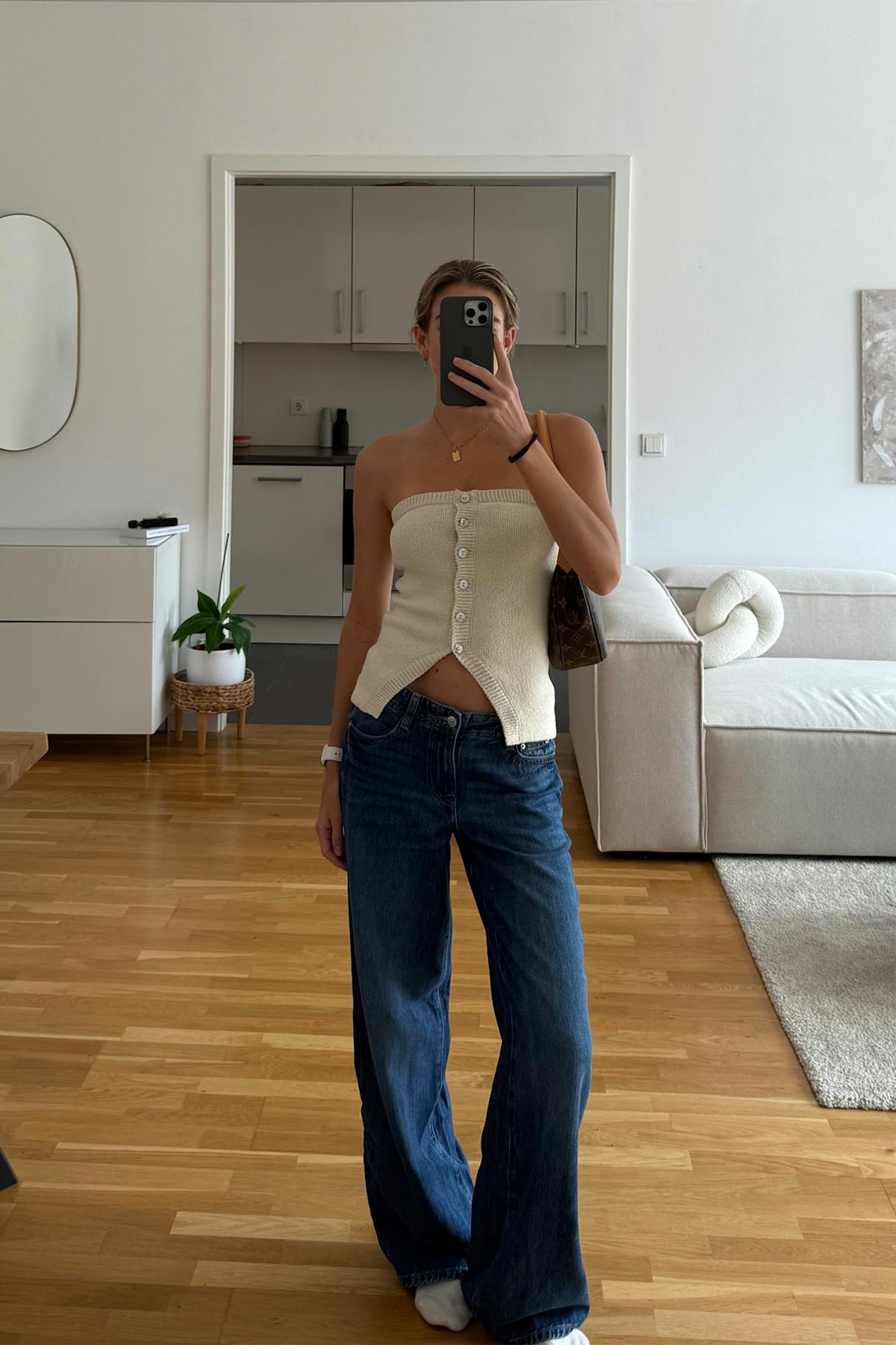 knitted tube top - Pink lady