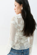 Embroidery top - Blanc cassé