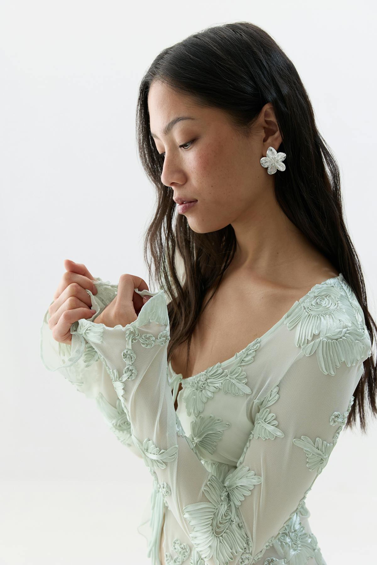 Embroidery top - Mercury