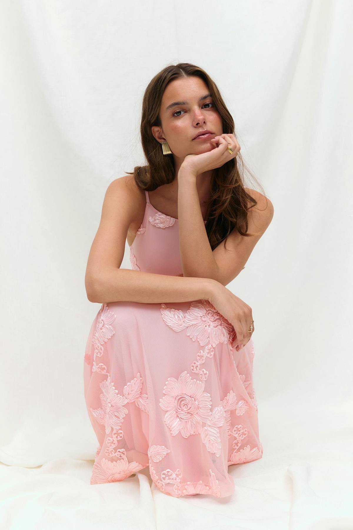 Embroidery dress - Ballet slipper