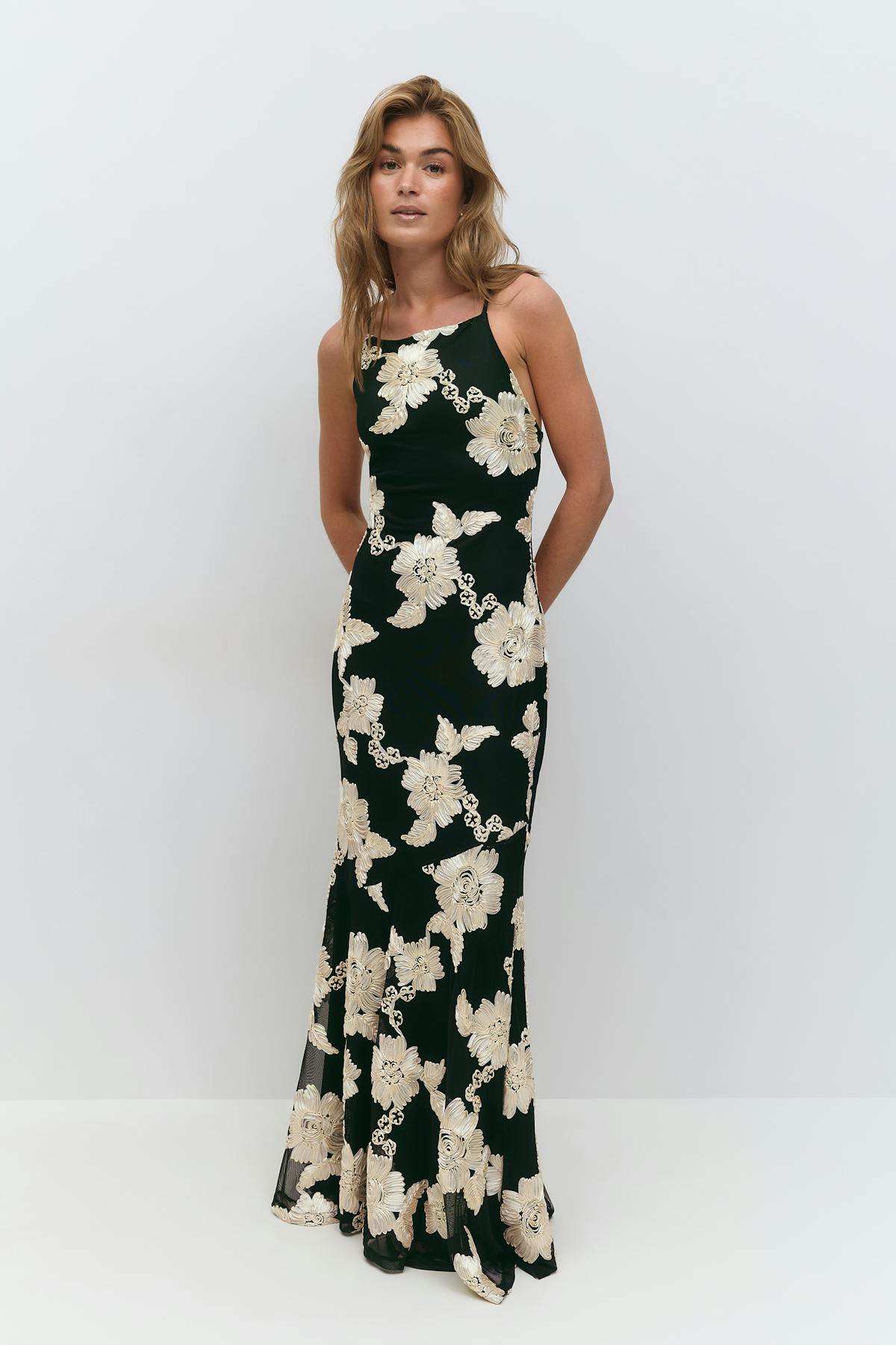Embroidery dress - Noir