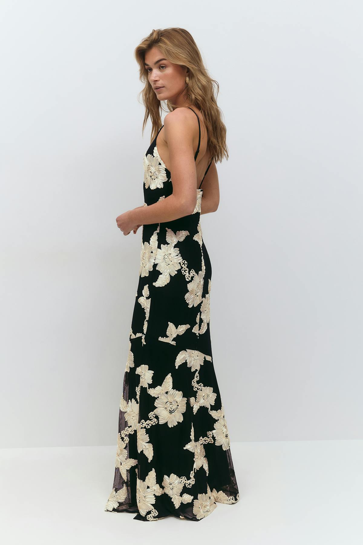 Embroidery dress - Noir