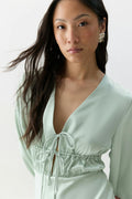 satin midaxi dress - Ponderosa pine
