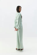 satin midaxi dress - Ponderosa pine