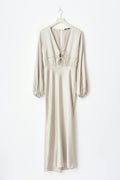 satin midaxi dress - Noir