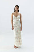 Lace detail maxi dress - Bouquet flower