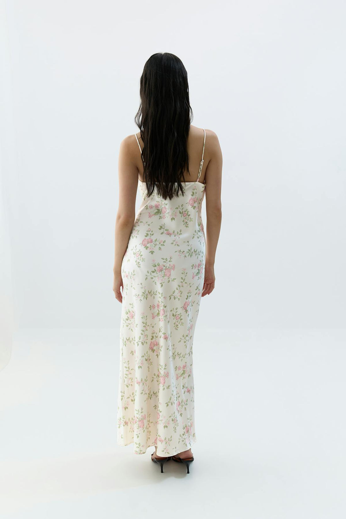 Lace detail maxi dress - Bouquet flower