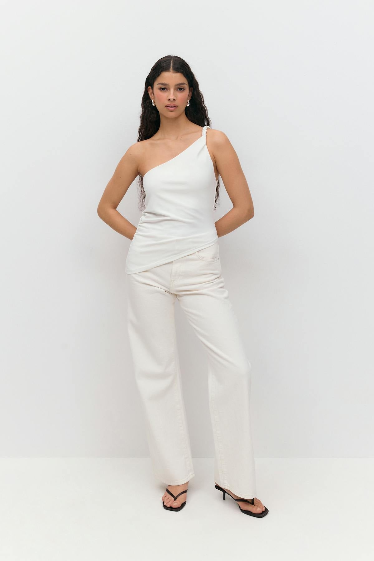 Twist top - Blanc cassé