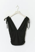 Drawstring top - Noir