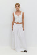 Broderie anglais top - Blanc cassé