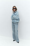 loose denim jacket - Bleu clair
