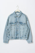 loose denim jacket - Bleu clair