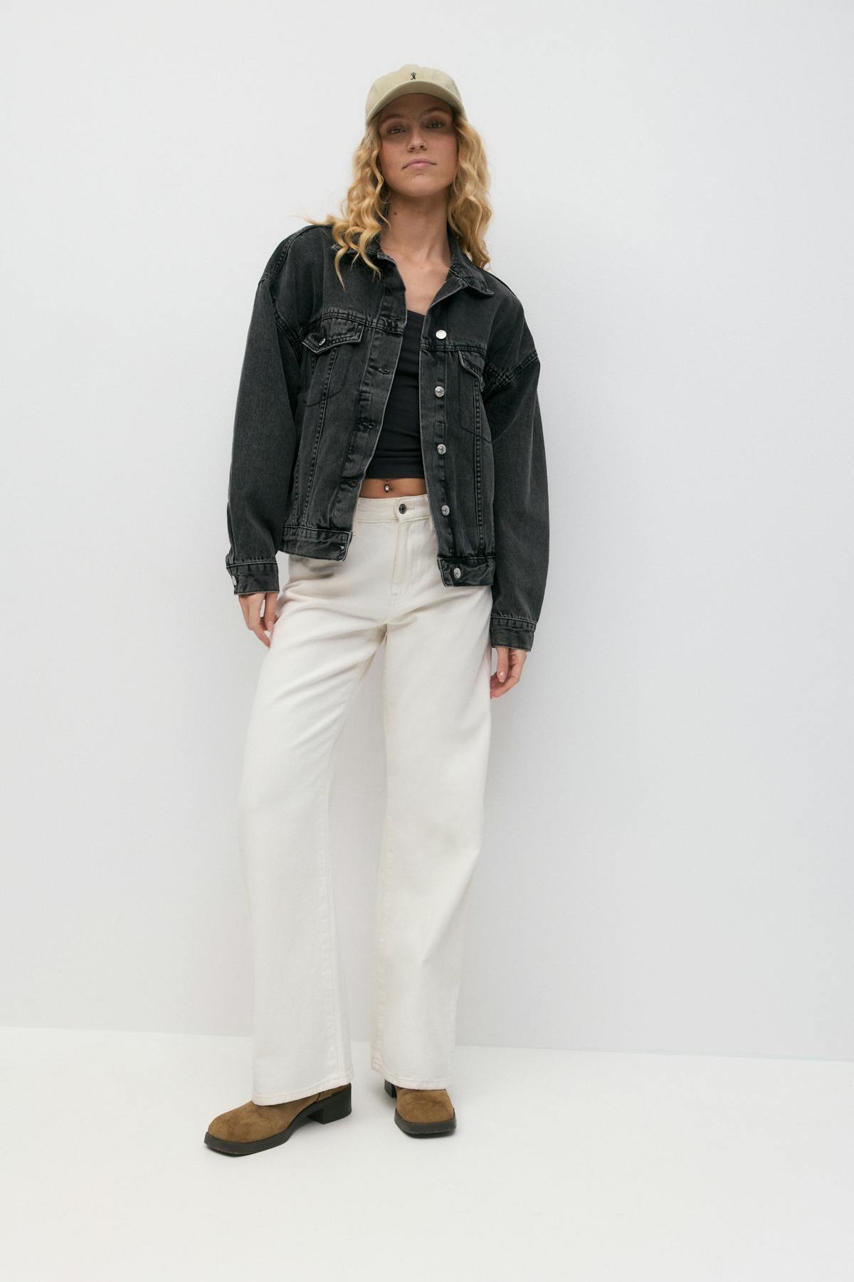 loose denim jacket - Bleu clair
