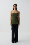 long tube top - Olive night