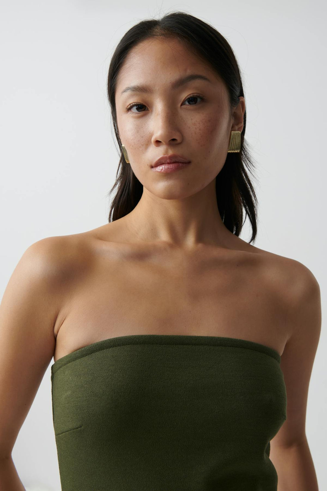 long tube top - Olive night