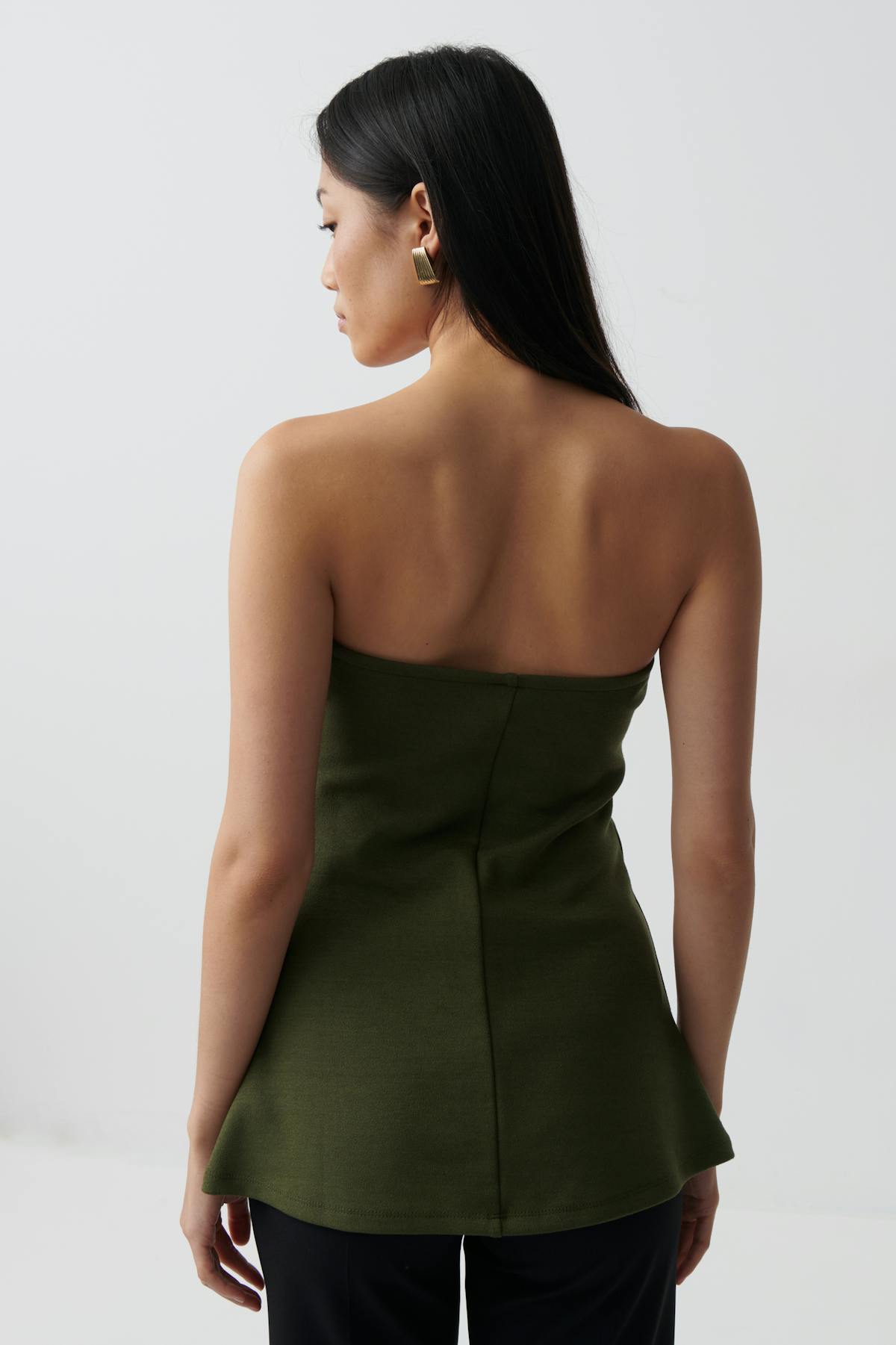 long tube top - Olive night
