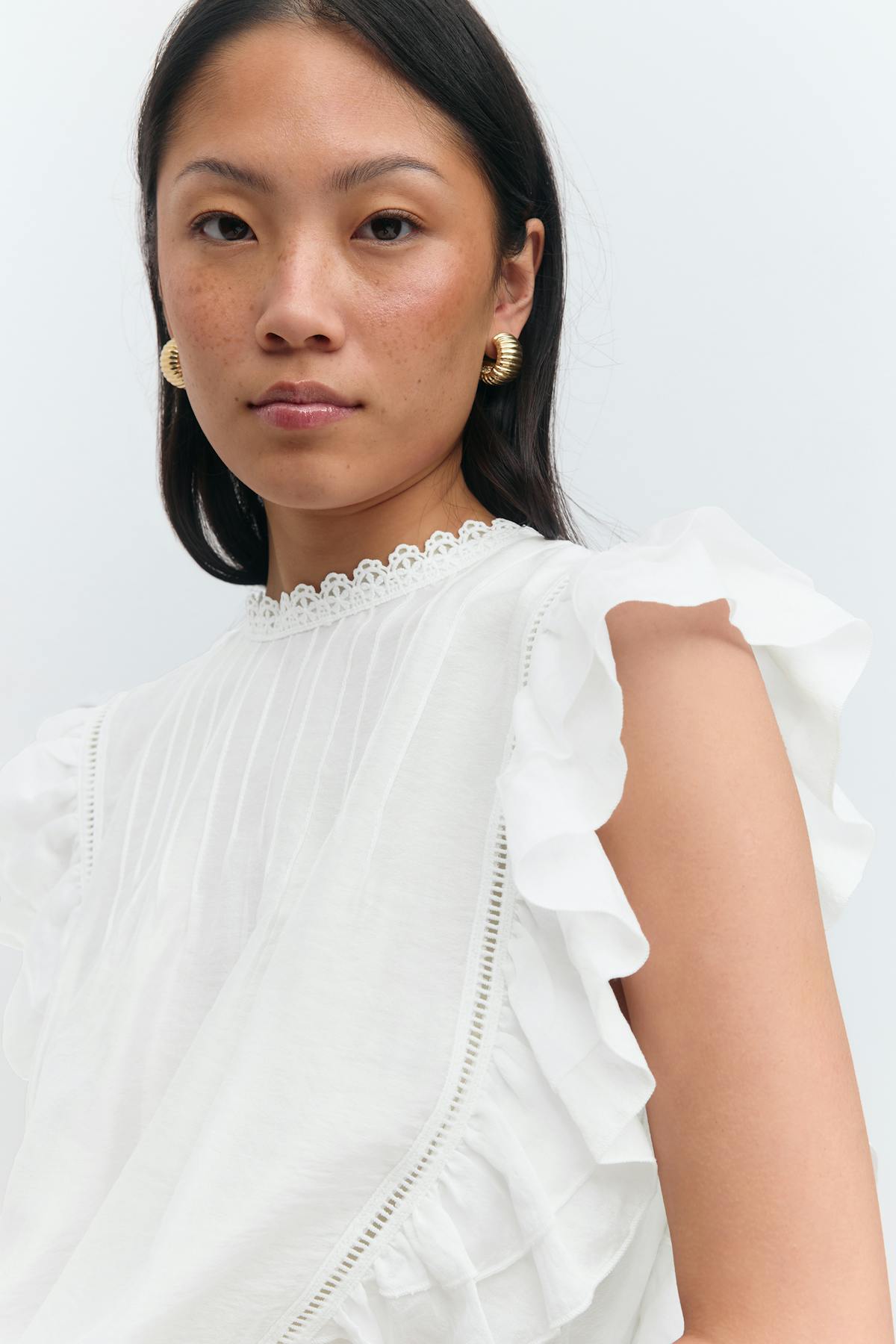 Mini boho frill top - Flower aop
