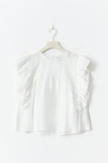 Mini boho frill top - Blanc