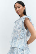 Mini boho frill top - Flower aop