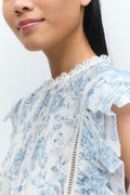 Mini boho frill top - Flower aop
