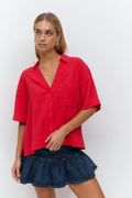 Gauze short sleeve shirt - Noir