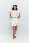 Boho mini skirt - Blanc