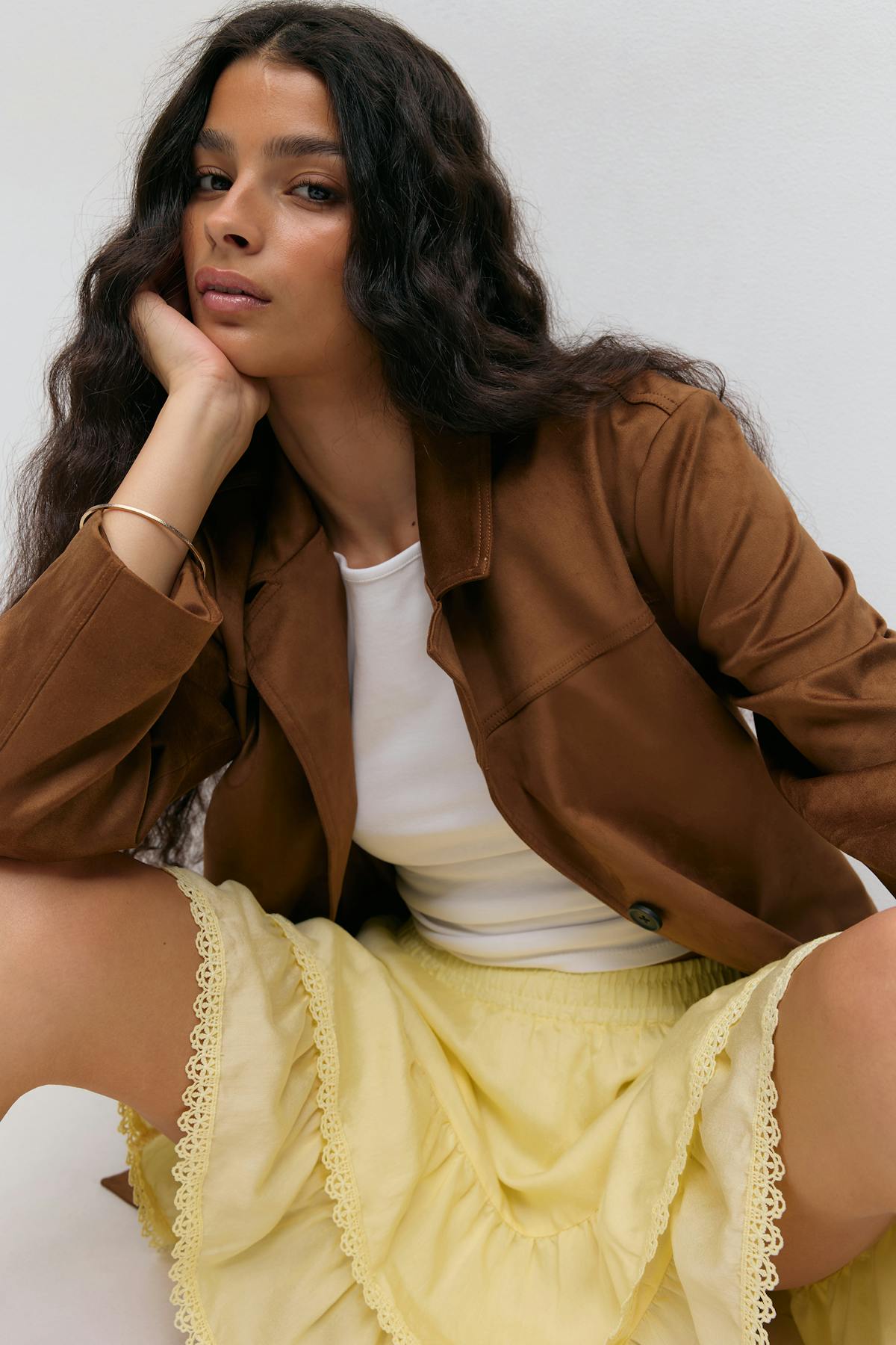 Boho mini skirt - Flower aop