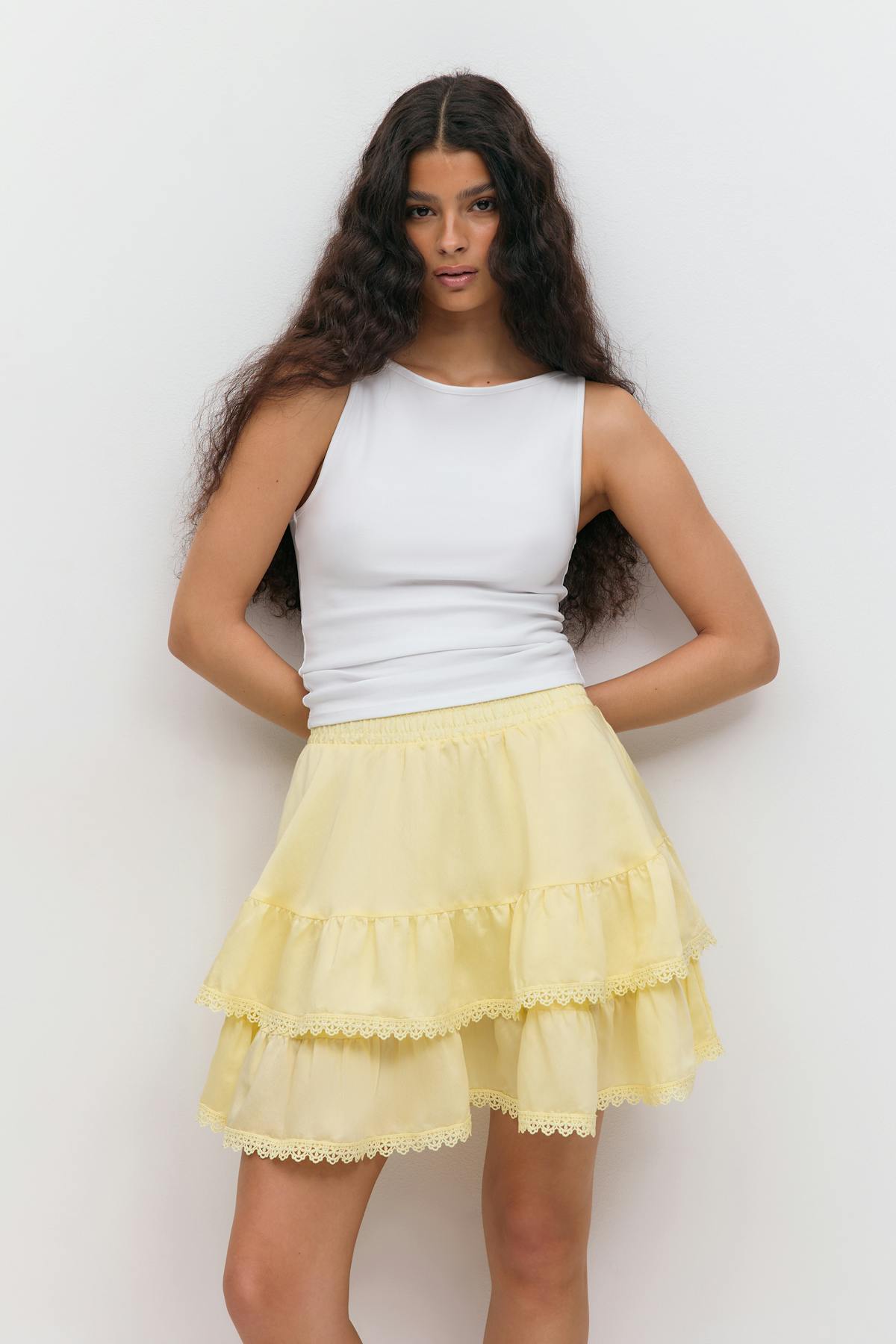 Boho mini skirt - Flower aop