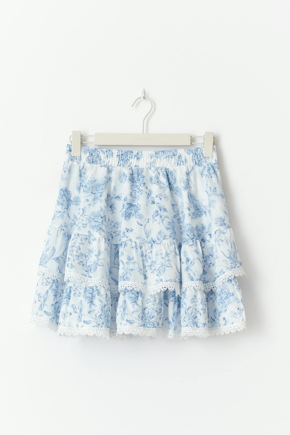 Boho mini skirt - Flower aop