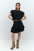 Boho mini skirt - Blanc