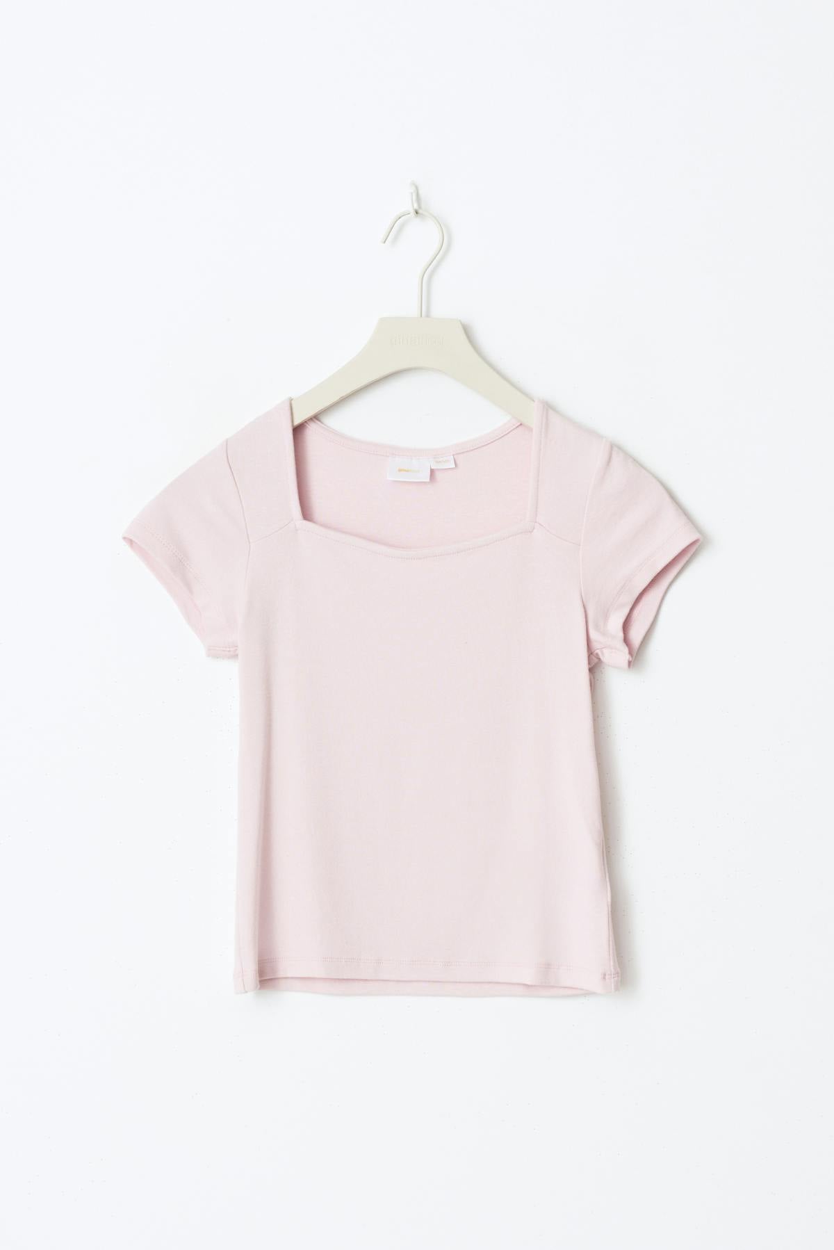 Y scandi short sleeve top - Ballet slipper