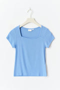 Y scandi short sleeve top - Bleu