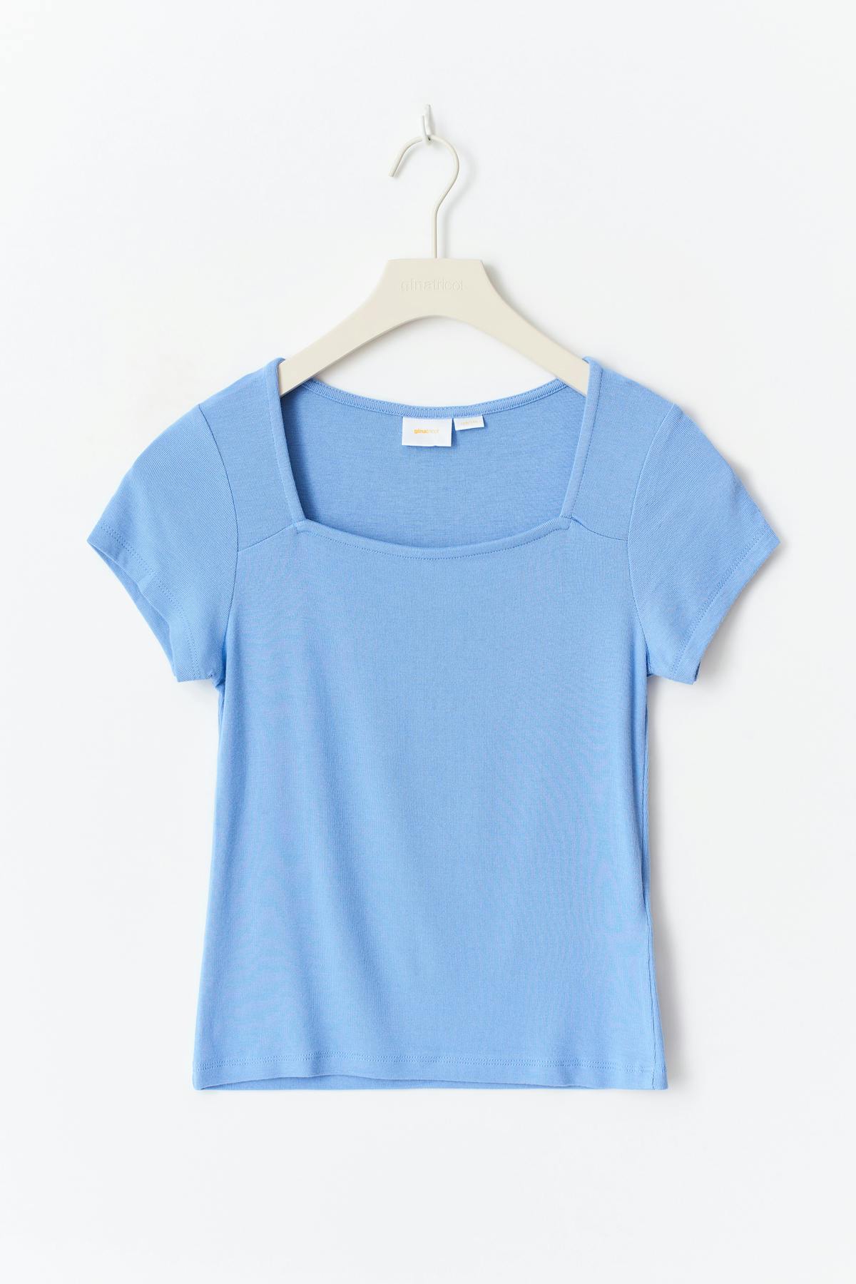 Y scandi short sleeve top - Bleu