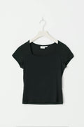 Y scandi short sleeve top - Noir