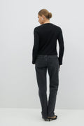 Front tie top - Noir