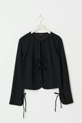 Front tie top - Noir