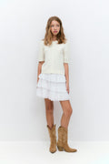 Y knitted cardigan - Bleu marine