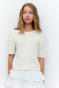Y knitted cardigan - Bleu marine