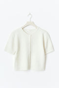 Y knitted cardigan - Blanc