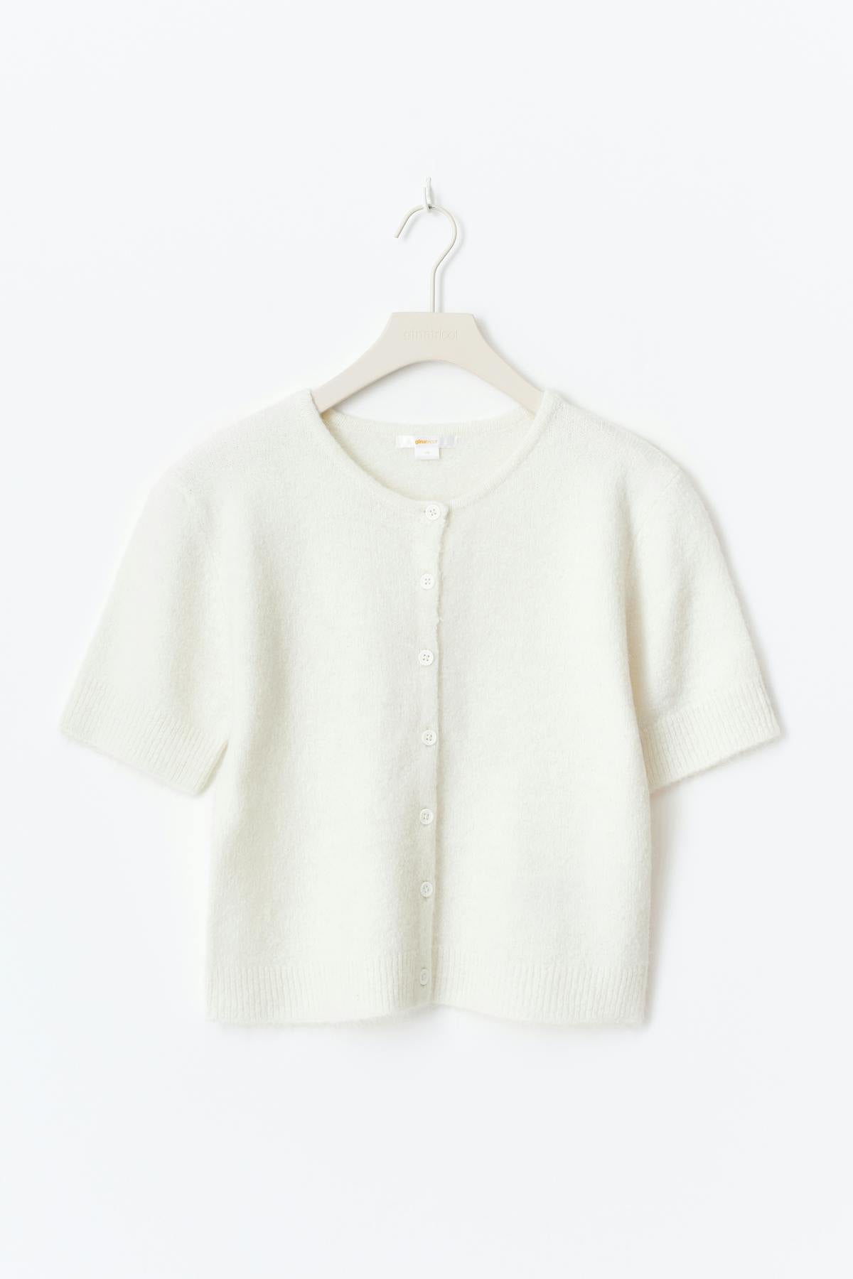 Y knitted cardigan - Blanc