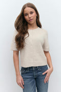 Y knitted cardigan - Blanc