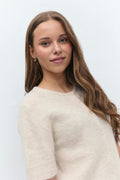 Y knitted cardigan - Blanc